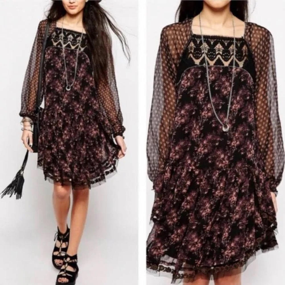Free People | Elsie Dress | Midnight Garden Floral